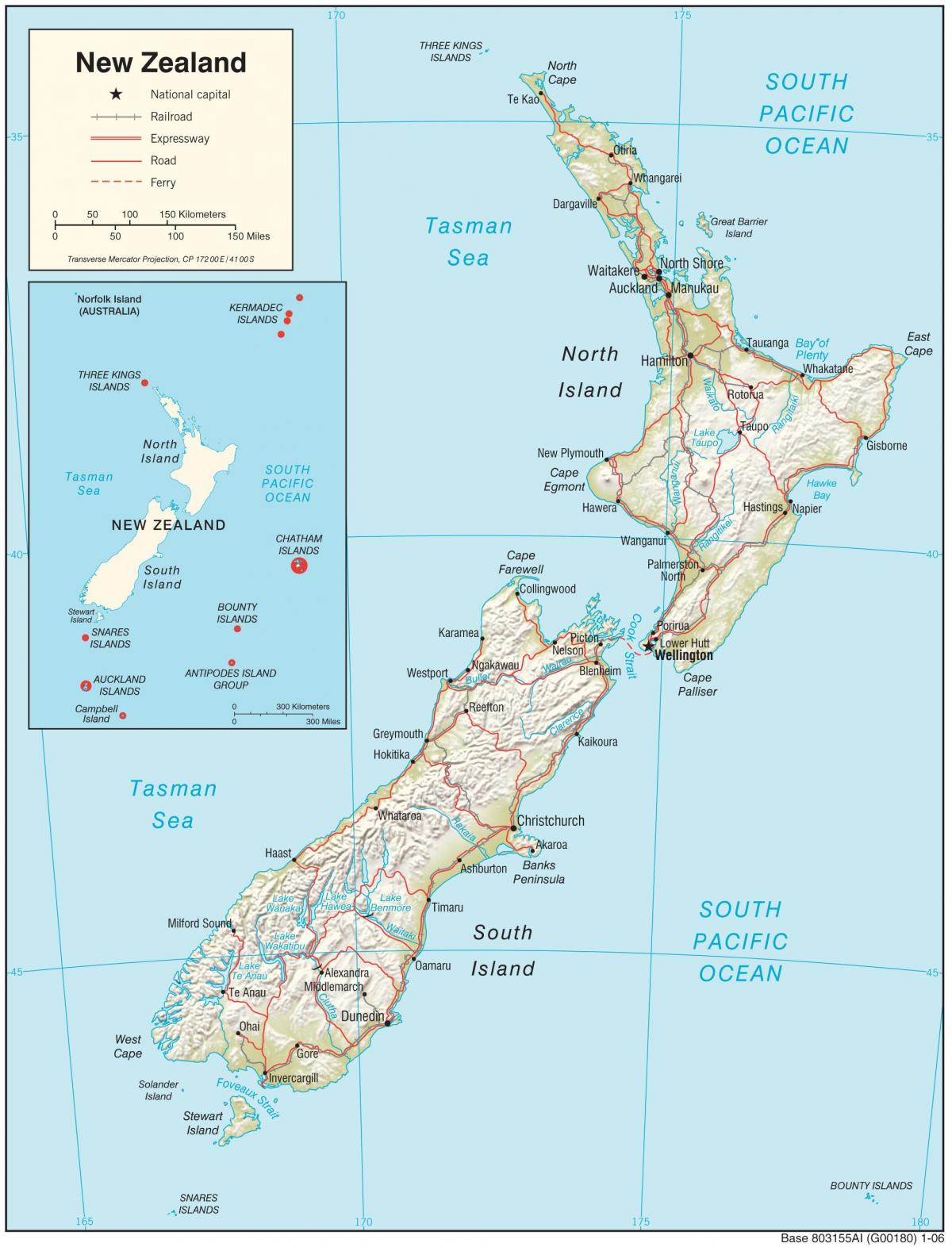 뉴질랜드 hd 지도