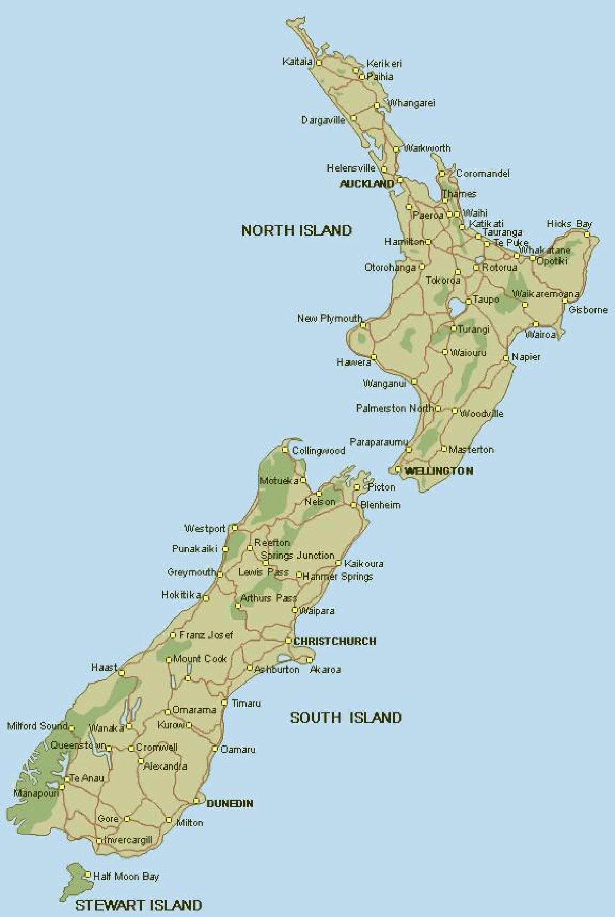 뉴질랜드 전체 맵