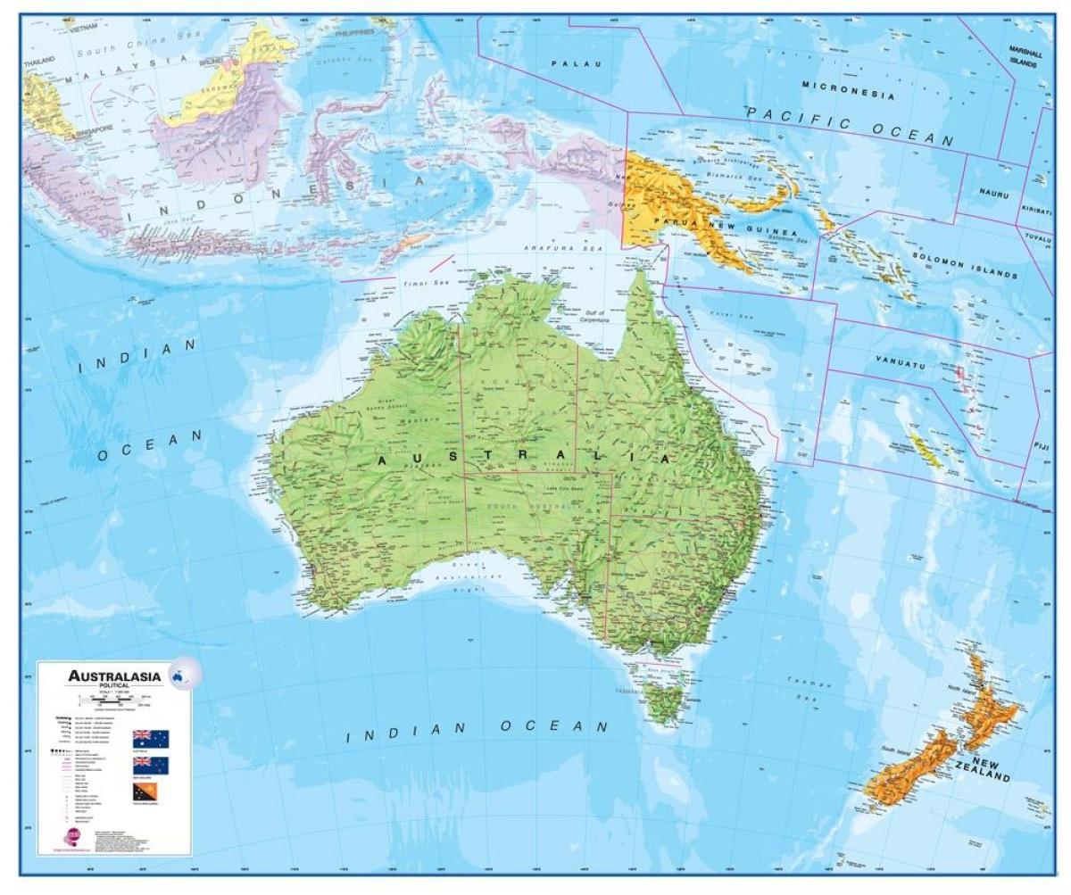 호주-뉴질랜드 지도